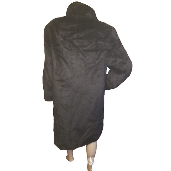 Cinzia Rocca Womens Baby Llama Wool Coat Mink Collar size 6 Bemberg Italy - Picture 5 of 13